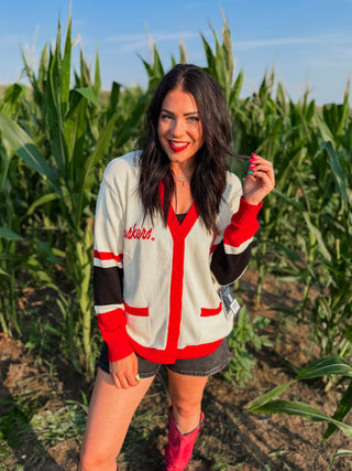 Nebraska Cassidy Varsity Cardigan
