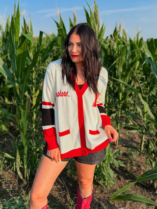 Nebraska Cassidy Varsity Cardigan