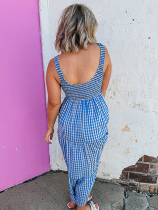 Sweet Summertime Maxi Dress-Blue/Peach