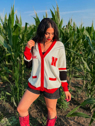 Nebraska Cassidy Varsity Cardigan
