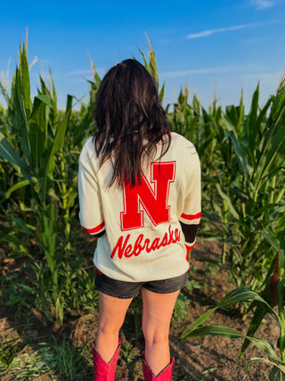 Nebraska Cassidy Varsity Cardigan