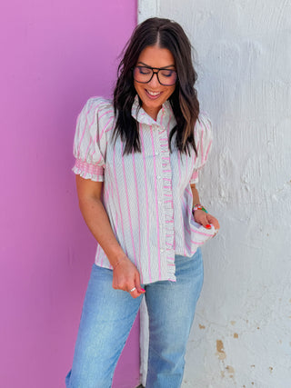 Traci Striped Top