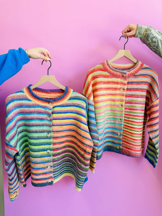 Over The Rainbow Cardigan-Sky/Purple
