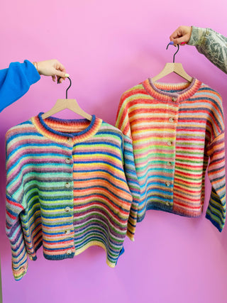 Over The Rainbow Cardigan-Sky/Purple