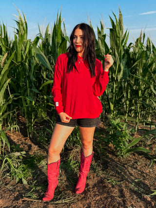 Nebraska Huskers Waffle Knit Top