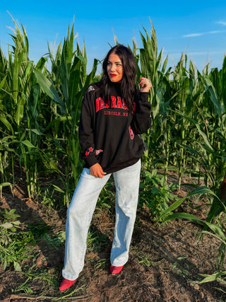 Nebraska Patches Mock Neck Sweatshirt