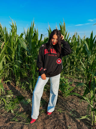 Nebraska Patches Mock Neck Sweatshirt