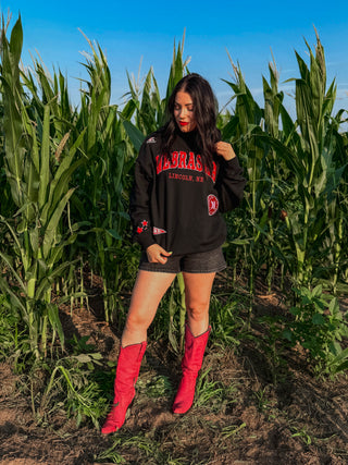 Nebraska Patches Mock Neck Sweatshirt