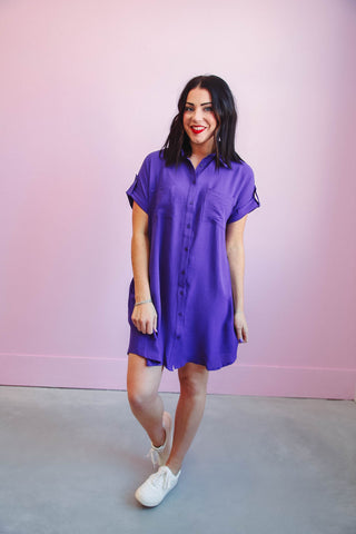 Shana Mini Dress-Purple