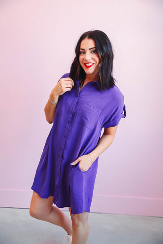 Shana Mini Dress-Purple