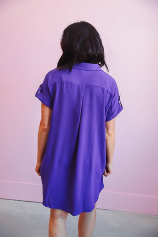 Shana Mini Dress-Purple