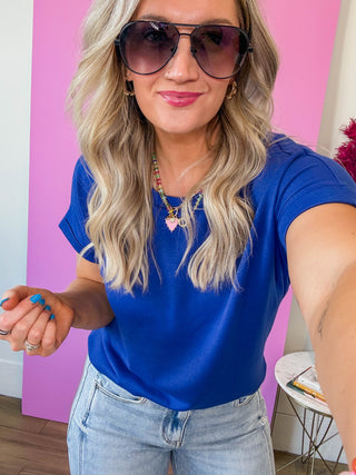 Everyday Ease Basic Tee-Royal