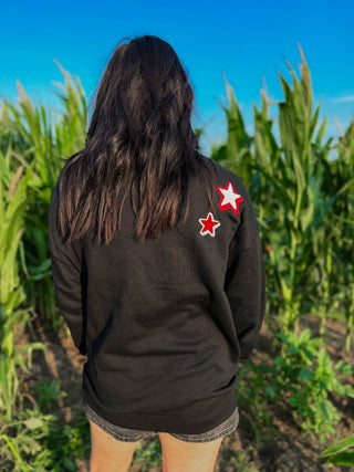 Nebraska Patches Mock Neck Sweatshirt