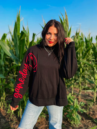 Gameday Embroidered Mock Neck