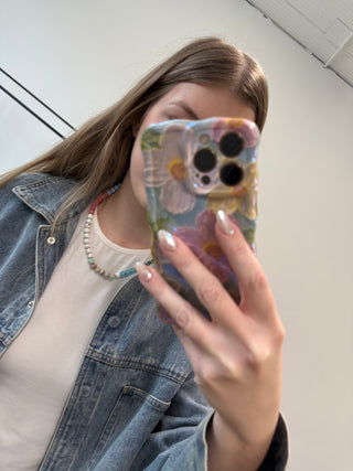 Purple & Blue Beaded Necklace