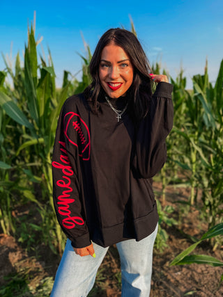 Gameday Embroidered Mock Neck