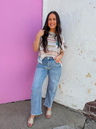 In Line Patchwork Tee