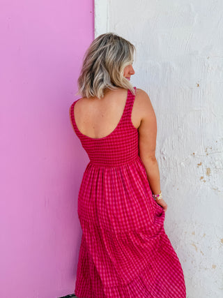 Sweet Summertime Maxi Dress-Fuchsia Multi