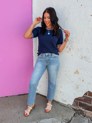 Leslie Waffle Knit Top