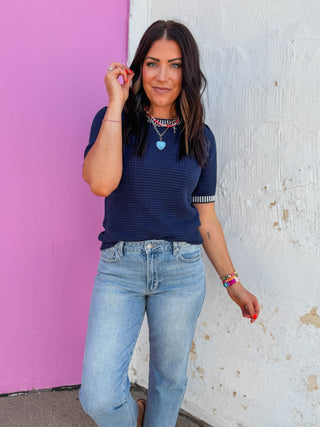 Leslie Waffle Knit Top