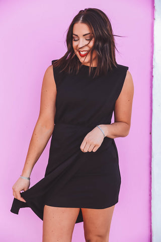 Kiana Midi Dress-Black