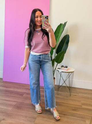 Tori Striped Knit Top