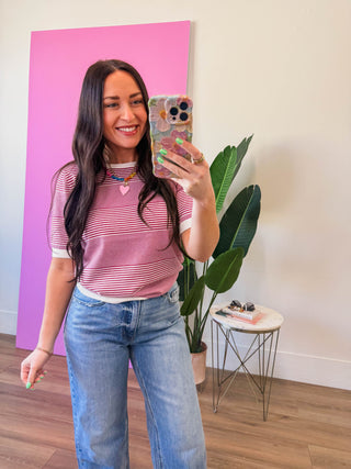 Tori Striped Knit Top