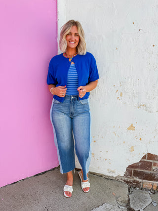 Claire Cardigan-Cobalt Blue