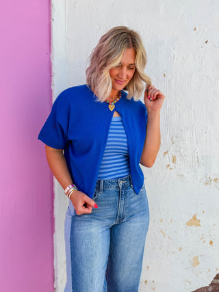Claire Cardigan-Cobalt Blue