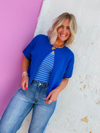 Claire Cardigan-Cobalt Blue