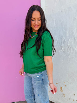 Carrie Knit Top-Green