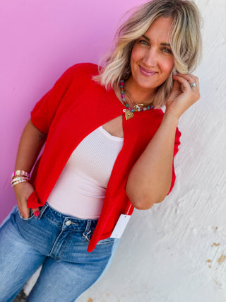 Claire Cardigan-Red