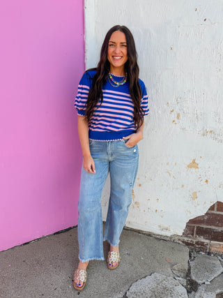 Chloe Striped Knit Top