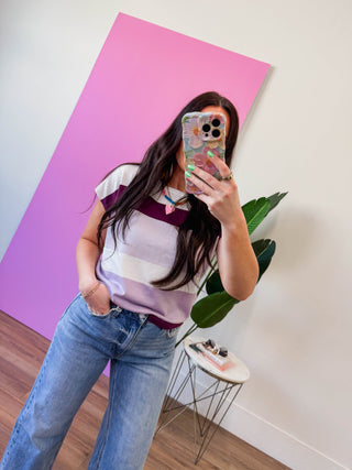 Julia Striped Knit Top
