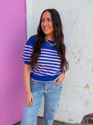 Chloe Striped Knit Top
