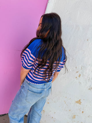 Chloe Striped Knit Top