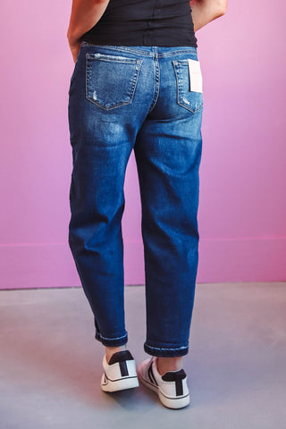 Calvin Mid Rise Barrel Denim