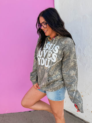 Jesus Loves You Camo Hoodie