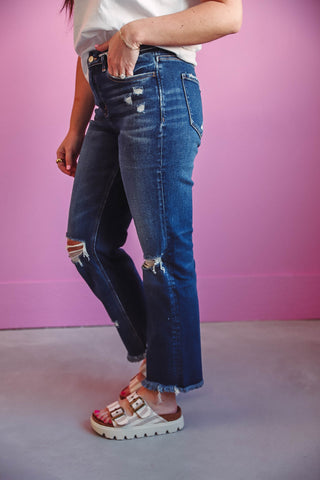 Allie High Rise Straight Leg Denim