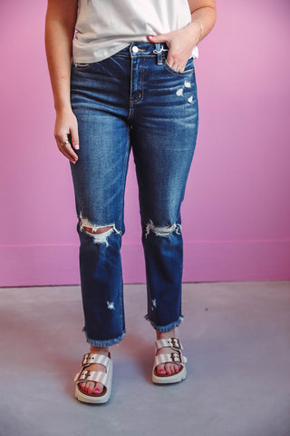 Allie High Rise Straight Leg Denim