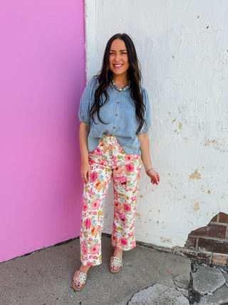 Angie Denim Top