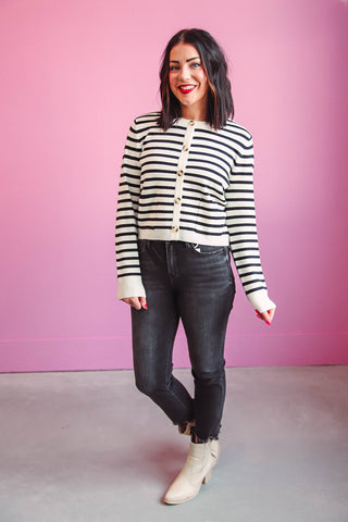 Trish Striped Cardigan