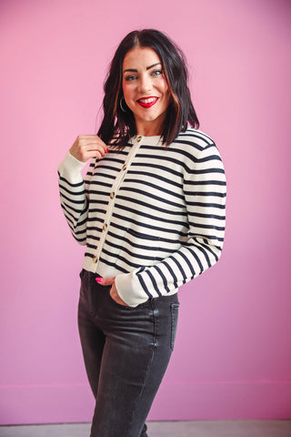 Trish Striped Cardigan