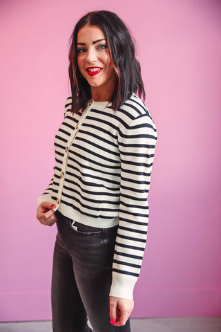 Trish Striped Cardigan