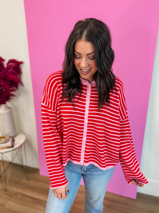 Sweet Talk Striped Cardigan