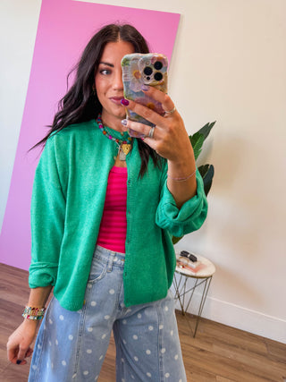 Main Character Cardigan-Green