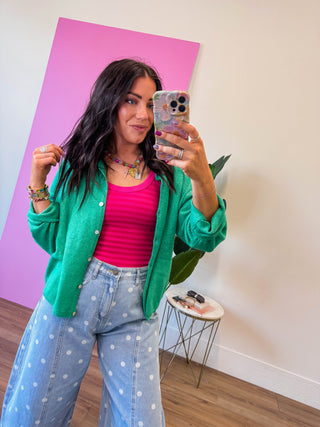 Main Character Cardigan-Green