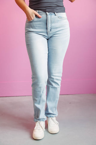 Wren High Rise 90's Straight Leg Denim