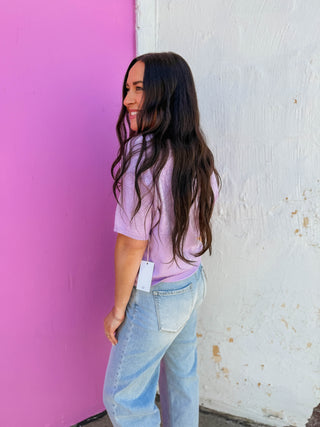 Tatum Knit Top-Lavender