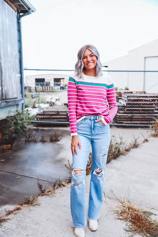 Essential Ribbed Tank-Candy Pink